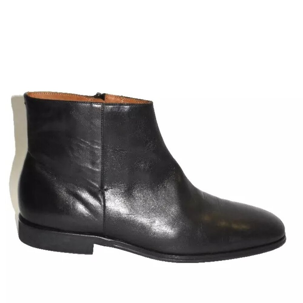 New! Bruno Magli Men's Raging Leather Zip Ankle Boot Black Size 13 M DD314A